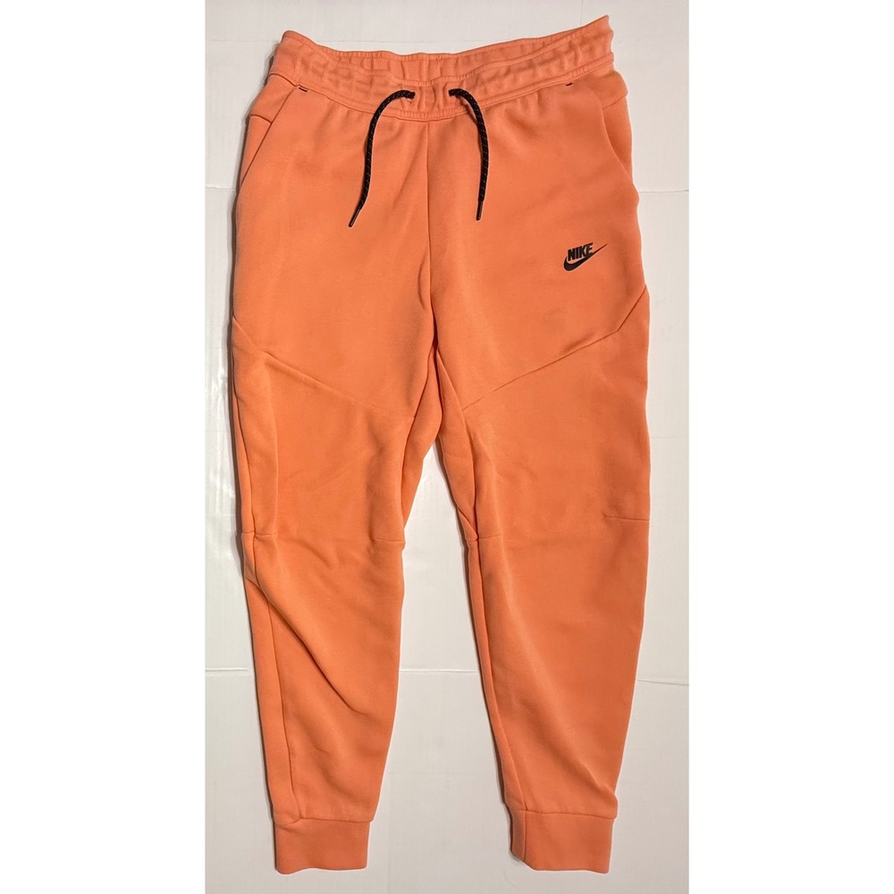 Nike Tech Fleece Joggers Mens Small Orange Slim Fit Sweatpants CU4495-821